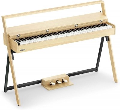 Piano Electrico Donner Oura R300 Con Tapa-Soporte-3 Pedales-Polifonia 256-15 Voces-Bluetooth-Natural Ec7044