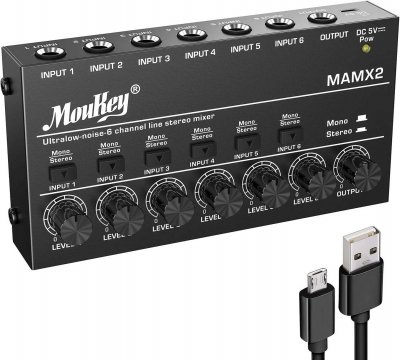 0000000000MKO14962587MAMX2-1_400x400.jpg Mixer De Audio Donner Mamx2 Moukey-6 Canales Mko149 - Imagen 1