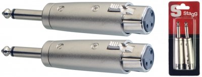 Adaptador Stagg Xlr Hembra A Plug - Blister X 2 Unidades Acxfpmh