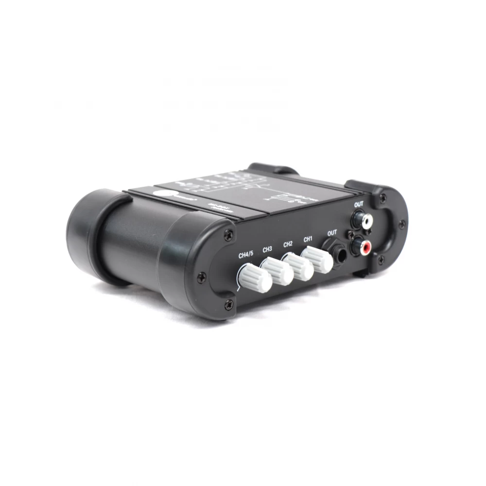 Mixer De 5 Canales Con Adaptador 12V Con Transformador Vmr Mix-Box
