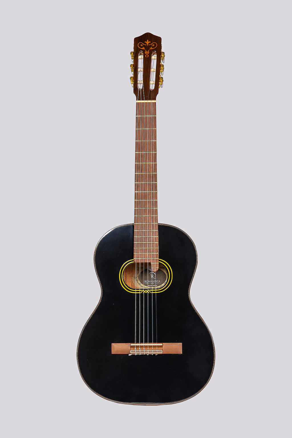 Guitarra De Concierto Profesional Z-2 Con Funda Zurdos Negra Romantica