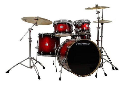 Ludwig Lcb522Fxsddir Ludwig Element Drive Deep Redburst